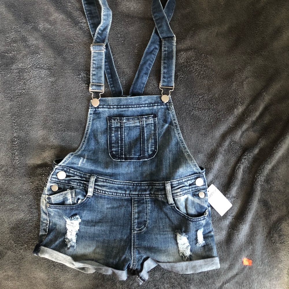 Zumiez Jean Short Overalls